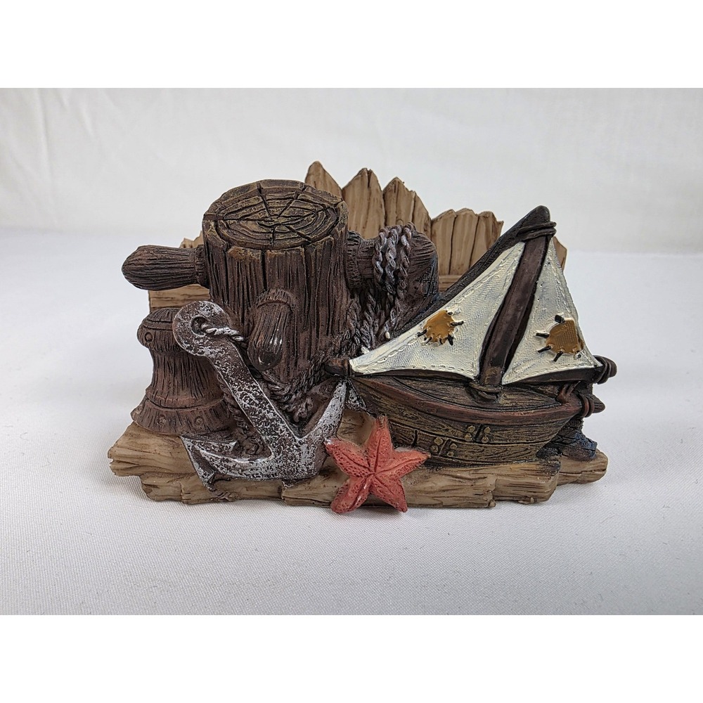 K's Collection Business Card Holder Sailboat Anchor Starfish‎ Beach Nautical